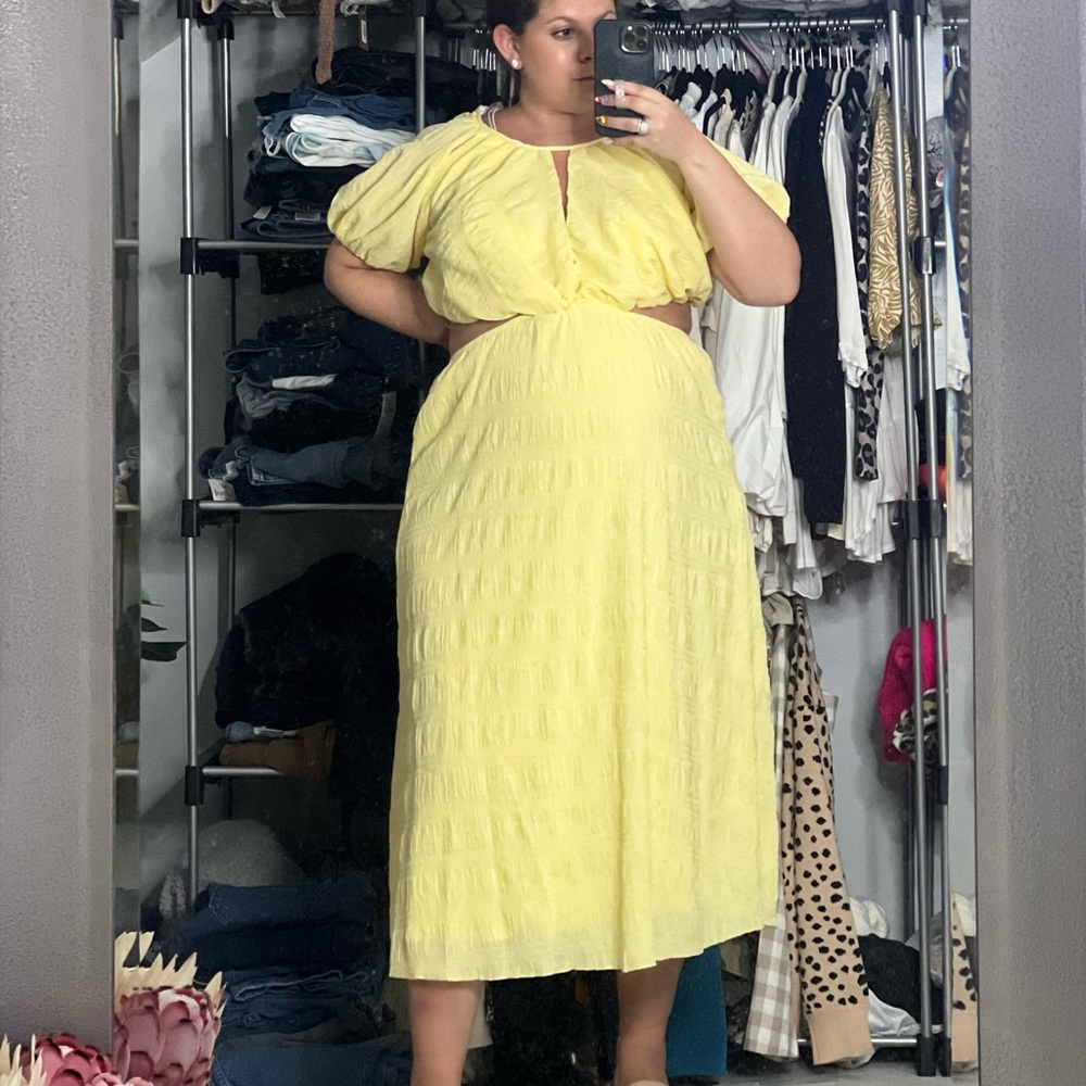 Yellow Cutout Dress